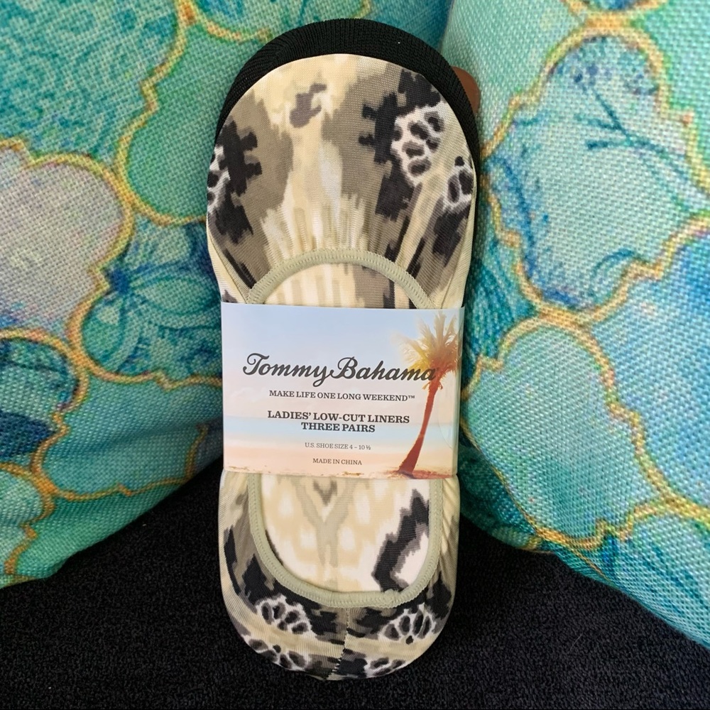 Tommy Bahama Low Cut Liners Socks New